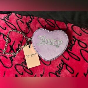 Juicy Couture Lavender Heart Clutch
